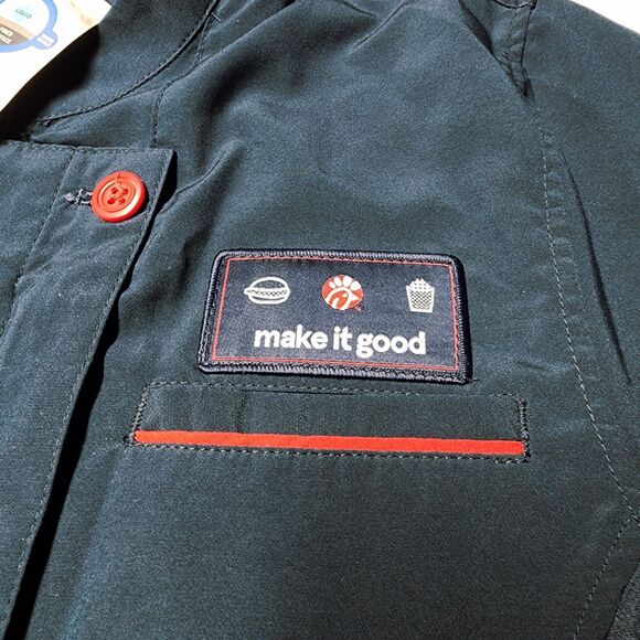 NWT Chick-Fil-A Team Chef Rare Blue Top Coat Zip Shirt Uniform Medium Employee - Picture 4 of 9